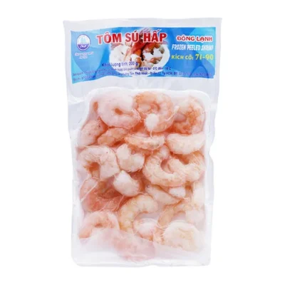 Tôm Sú Hấp Đông Lạnh Cỡ 71-90 An Vĩnh Gói 200g